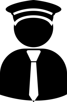 Pilot With Hat And Tie Outline Svg File, Free Vectors File